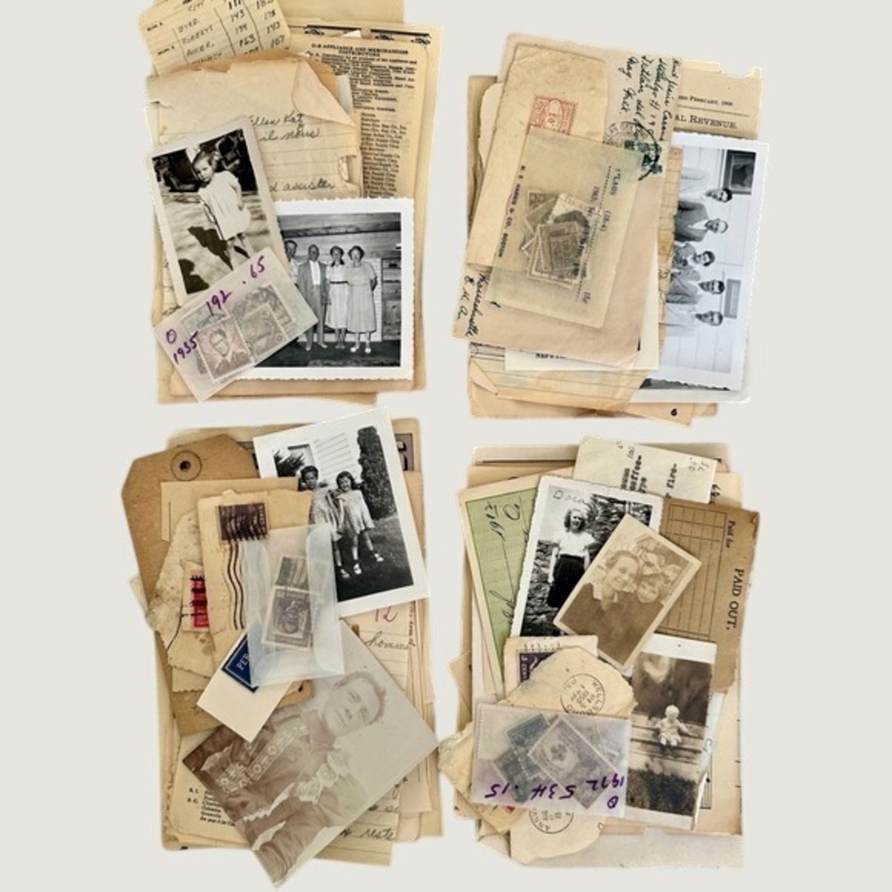 25 Piece Neutral Color Vintage Paper Ephemera Jack for Junk Journals and More